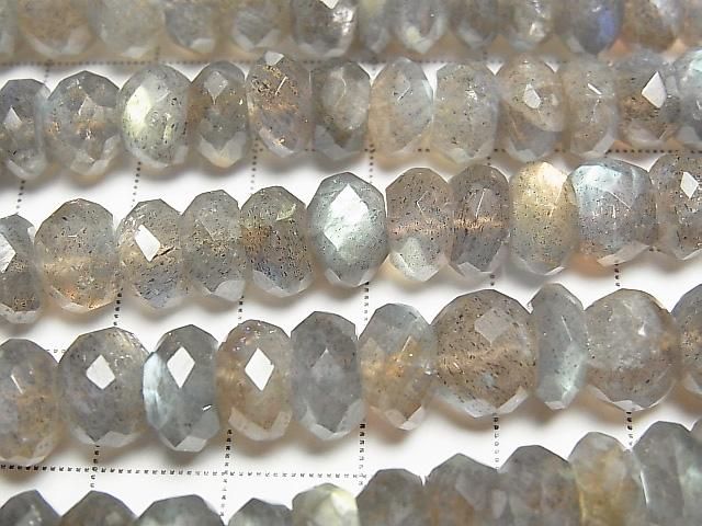 【動画】宝石質ラブラドライトAA++ 大粒ボタンカット9×9×5mm 半連/1連(約34cm) サムネイル2