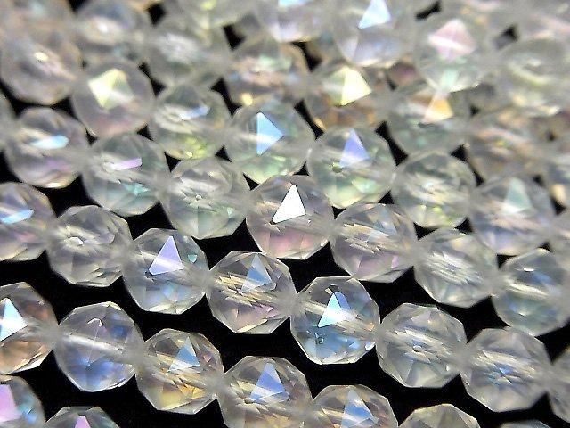 【動画】【素晴らしい輝き】アクアクリスタルAAA スターラウンドカット6mm 半連/1連(約36cm)の画像