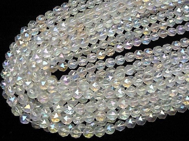 【動画】【素晴らしい輝き】アクアクリスタルAAA スターラウンドカット6mm 半連/1連(約36cm) サムネイル4