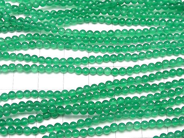 【動画】グリーンオニキスAAA ラウンド3mm 1連(約37cm) サムネイル3