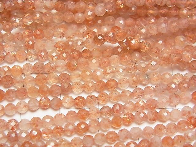 【動画】【素晴らしい輝き】サンストーンAA++ ラウンドカット3mm 1連(約36cm) サムネイル2