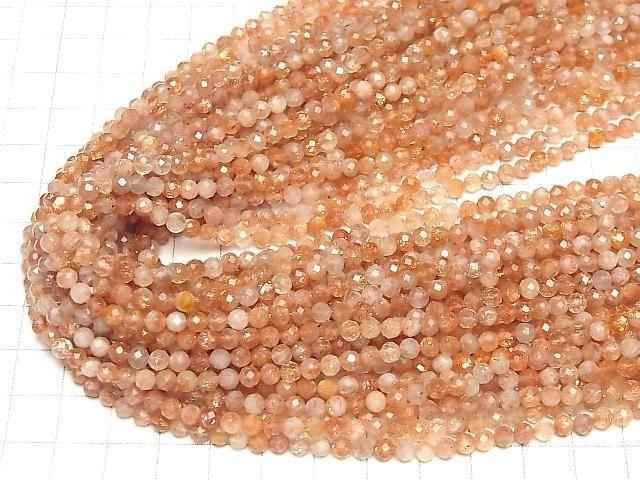 【素晴らしい輝き】サンストーンAA++ ラウンドカット4mm 1連(約36cm) サムネイル4