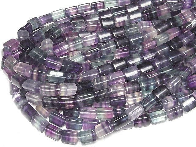 【動画】モンゴル産マルチカラーフローライトAAA トライアングルチューブ14×10×10mm 半連/1連(約36cm) サムネイル4