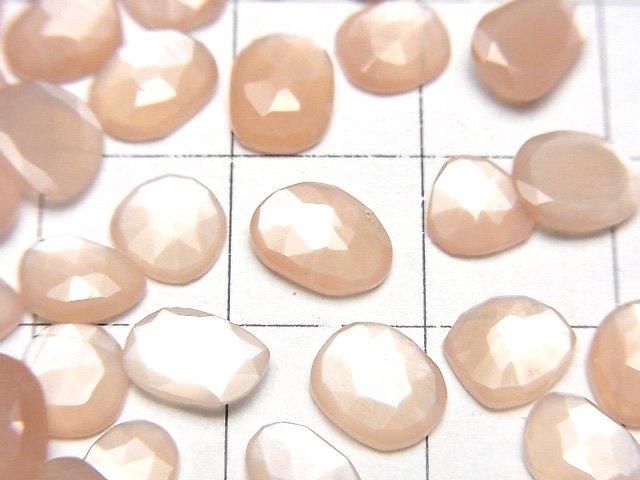 【動画】宝石質ピーチムーンストーンAAA ルース フリーフォーム 片面ローズカット 5粒 サムネイル2