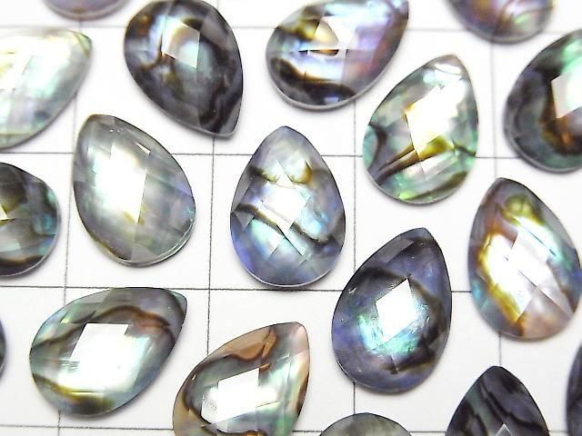 【動画】アバロンシェル×クリスタルAAA’ ペアシェイプ カボションカット12×8mm 3個 サムネイル2