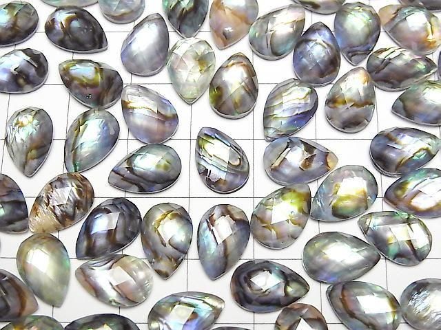 【動画】アバロンシェル×クリスタルAAA’ ペアシェイプ カボションカット12×8mm 3個 サムネイル4