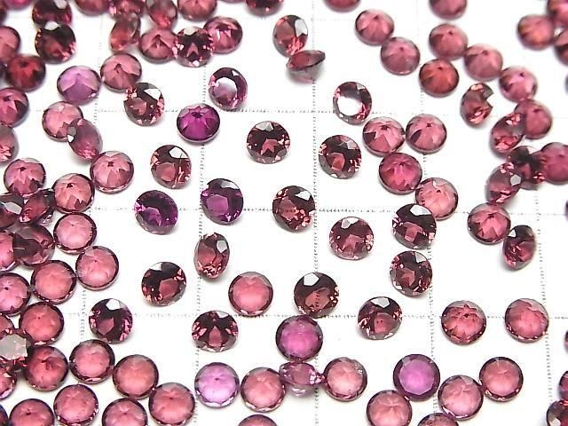 【動画】宝石質ロードライトガーネットAAA ルース ラウンドファセットカット4×4mm 10粒 サムネイル3