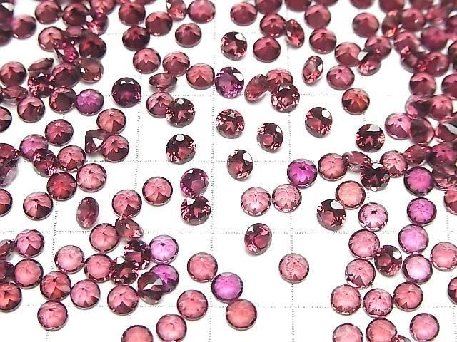【動画】宝石質ロードライトガーネットAAA ルース ラウンドファセットカット4×4mm 10粒 サムネイル4