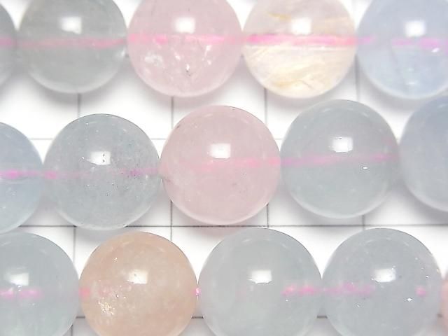 【動画】ベリルミックス(マルチカラーアクアマリン)AAA ラウンド12mm 1/4連~1連(約37cm) サムネイル2