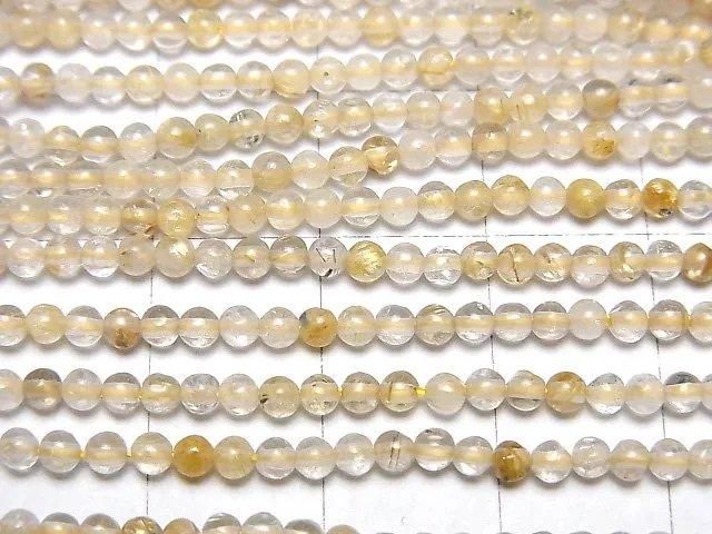 【動画】ルチルクォーツAA 極小ラウンド2mm 1連(約36cm) サムネイル2