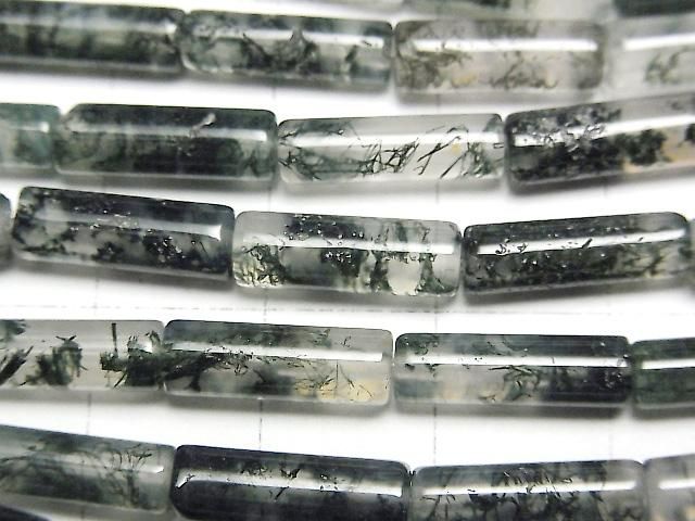 【動画】モスアゲートAAA チューブ13×4×4mm 1連(約36cm) サムネイル2