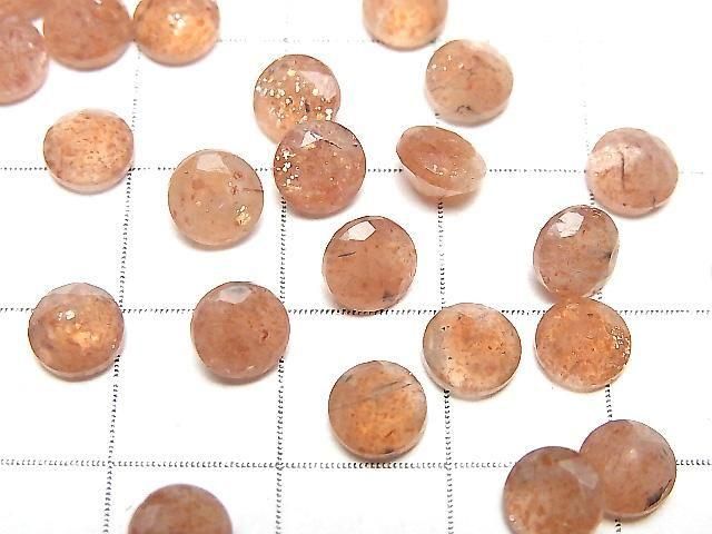 【動画】宝石質サンストーンAAA ルース ラウンドファセットカット6×6mm 5粒 サムネイル2