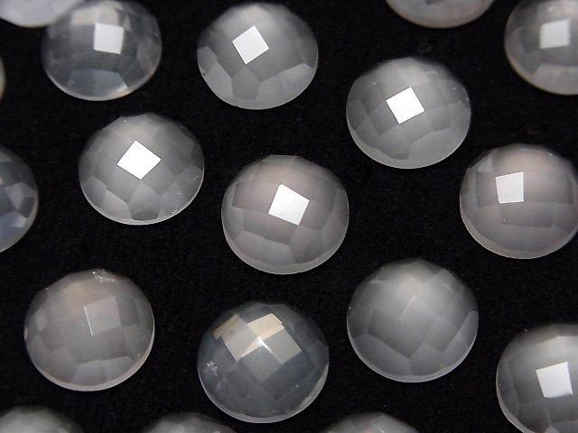 宝石質ローズクォーツAAA ラウンド カボションカット10×10mm 3個の画像