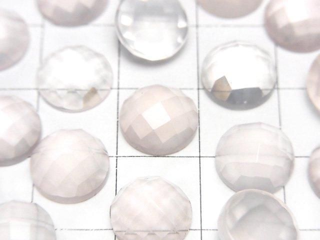 宝石質ローズクォーツAAA ラウンド カボションカット10×10mm 3個 サムネイル2