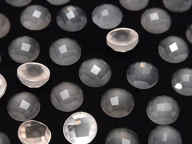 宝石質ローズクォーツAAA ラウンド カボションカット10×10mm 3個 サムネイル3