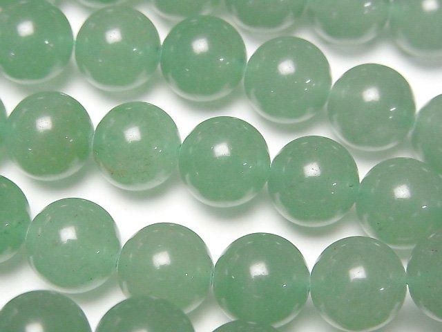 【動画】グリーンアベンチュリン ラウンド10mm 1連(約36cm)の画像