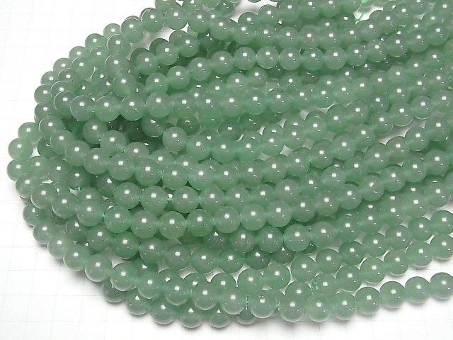 【動画】グリーンアベンチュリン ラウンド10mm 1連(約36cm) サムネイル4