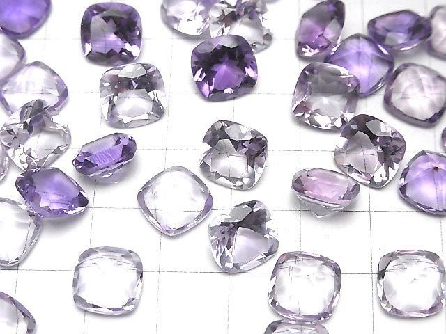 【動画】宝石質アメジストAAA ルース スクエアファセットカット10×10mm 3粒 サムネイル4