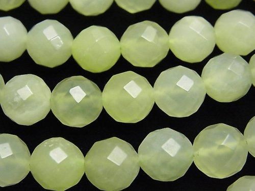ニュージェード 64面ラウンドカット10mm 1連(約36cm)の画像