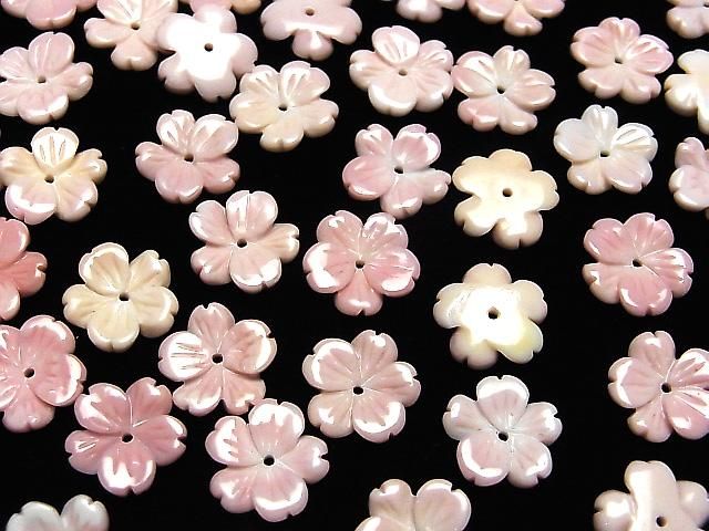 【動画】クィーンコンクシェルAAA フラワー 12mm 中央穴 2個 サムネイル4