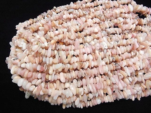 【動画】ピンクオパールAA++ チップ(ミニタンブル) 1連(約78cm) サムネイル4