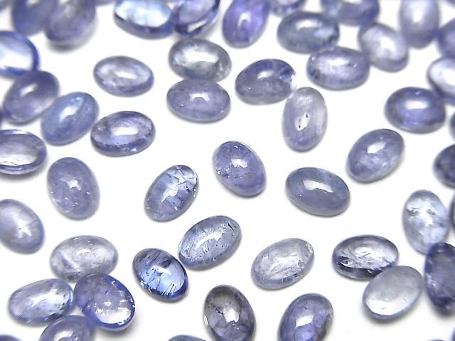 【動画】宝石質タンザナイトAA++ オーバル カボション6×4mm 5個の画像