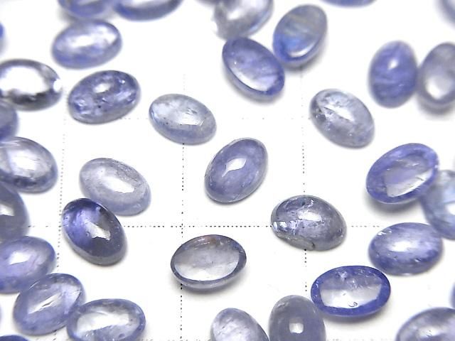 【動画】宝石質タンザナイトAA++ オーバル カボション6×4mm 5個 サムネイル2