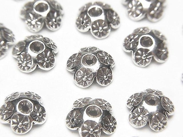 カレンシルバー ビーズキャップ9×9×3mm 2個 の画像
