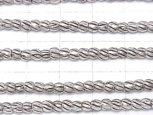 カレンシルバー ライン入りロンデル3.5×3.5×3mm 1/4連~1連(38cm) サムネイル2