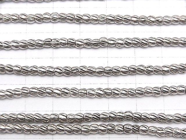 カレンシルバー ライン入りロンデル3.5×3.5×3mm 1/4連~1連(38cm) サムネイル3