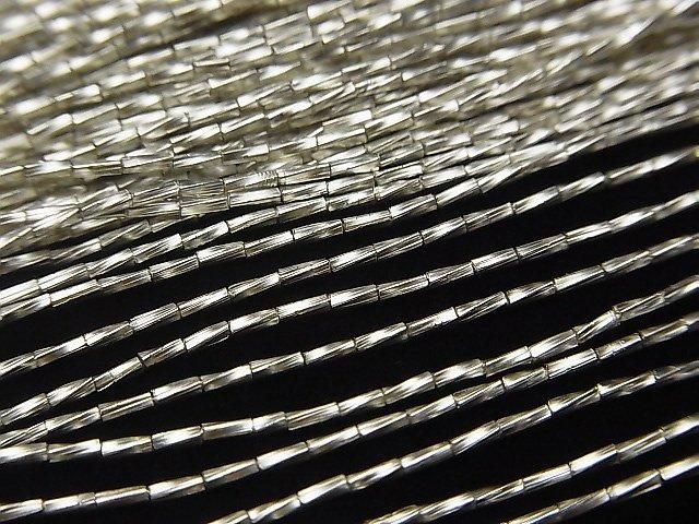 カレンシルバー ツイストチューブ3×1×1mm ホワイトシルバー 半連/1連(約68cm)の画像