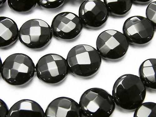 オニキス コインカット10×10×5mm 1連（約36cm）｜天然石ビーズの