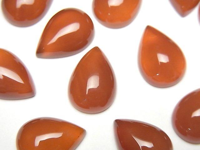 【動画】カーネリアンAAA ペアシェイプ カボション14×10mm 3個の画像