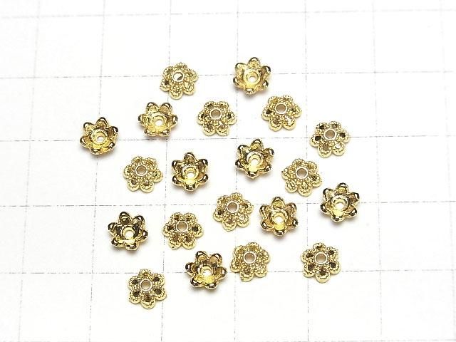 メタルパーツ ビーズキャップ6×6×2mm ゴールドカラー 10個 サムネイル4
