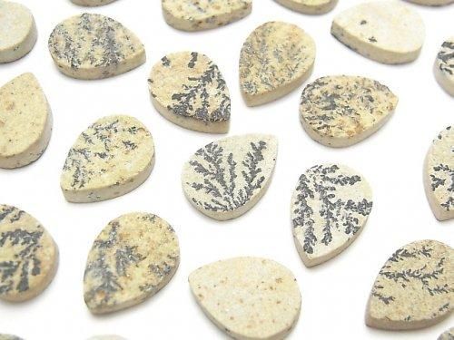 ドイツ産デンドライトジャスパー ペアシェイプ カボション14×10mm 3個の画像
