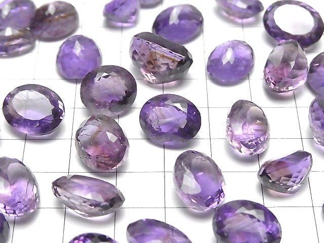 【動画】宝石質アメジストAA++ オーバル ファセットカット 3個 サムネイル4