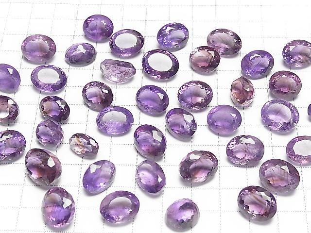 【動画】宝石質アメジストAA++ オーバル ファセットカット サイズミックス 3個 サムネイル4