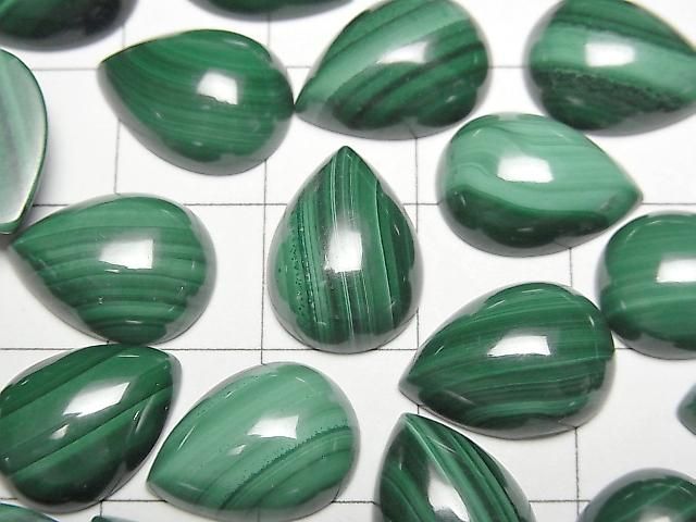 【動画】マラカイトAAA ペアシェイプ カボション14×10mm 3個 サムネイル2