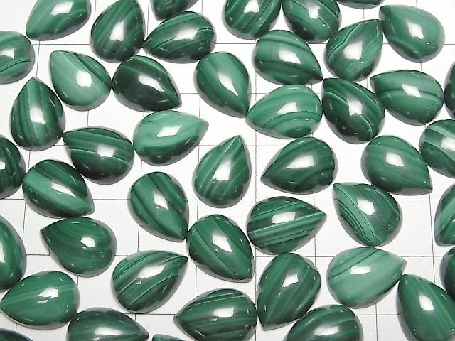 【動画】マラカイトAAA ペアシェイプ カボション14×10mm 3個 サムネイル4