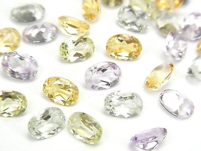 【動画】宝石質いろんな天然石AAA オーバル ファセットカット7×5mm 1/4~1連(ブレス)の画像