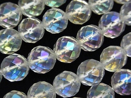 アクアクリスタル 64面ラウンドカット10mm 1/4連~1連(約36cm)の画像