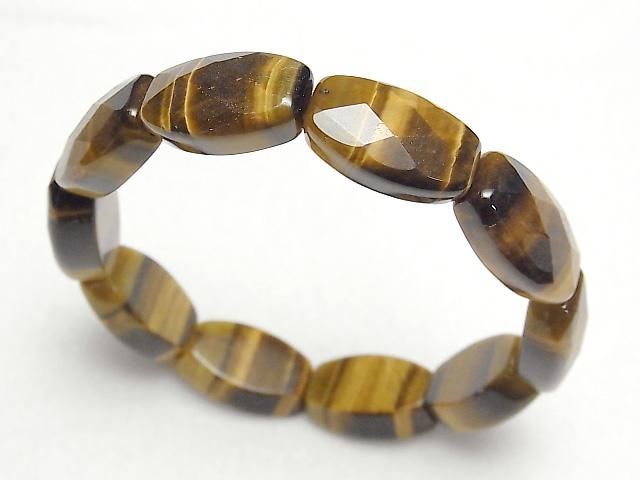 【動画】イエロータイガーアイAAA- 2つ穴横長レクタングル22×14×8mm 1連(バングルブレス) サムネイル3