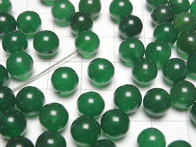 【動画】グリーンオニキスAAA 片穴ラウンド8mm 10粒 サムネイル3