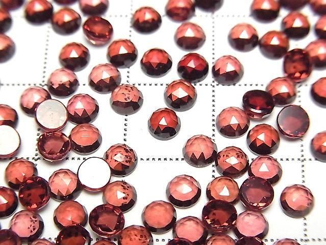 【動画】宝石質モザンビークガーネットAAA ラウンド ローズカット4×4mm 10粒 サムネイル2