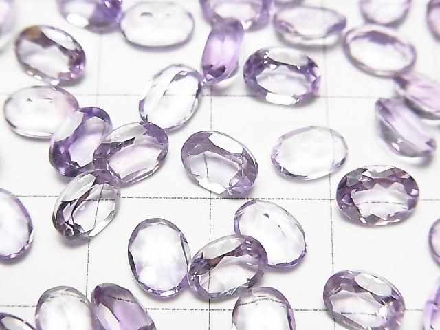 【動画】宝石質アメジストAAA ルース オーバルファセットカット7×5mm 10粒 サムネイル2