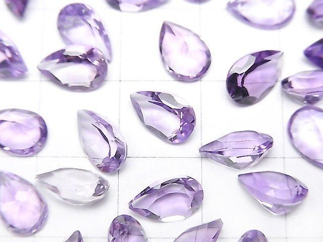 【動画】宝石質アメジストAAA ルース ペアシェイプファセットカット9×6mm 5粒 サムネイル2