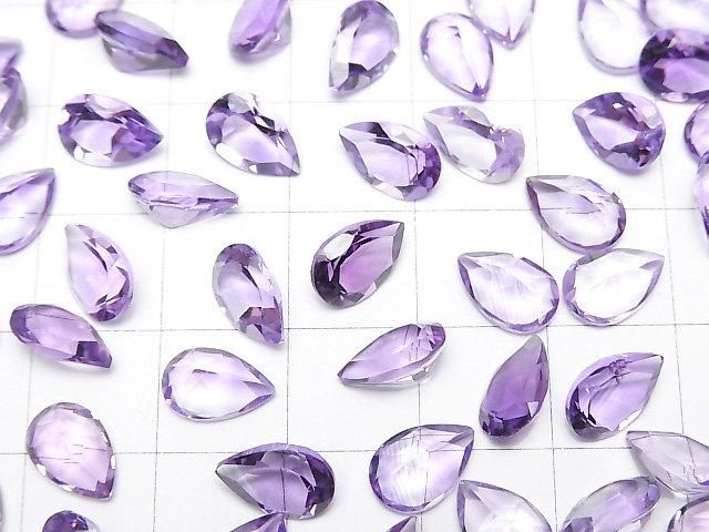 【動画】宝石質アメジストAAA ルース ペアシェイプファセットカット9×6mm 5粒 サムネイル3