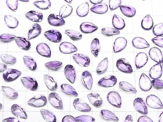 【動画】宝石質アメジストAAA ルース ペアシェイプファセットカット9×6mm 5粒 サムネイル4