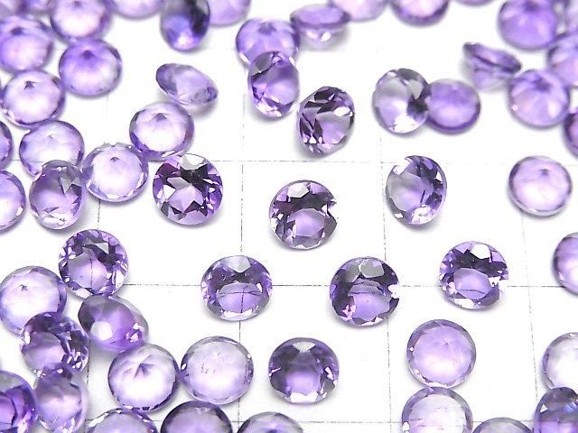 【動画】宝石質アメジストAAA ルース ラウンドファセットカット5×5mm 10粒 サムネイル3