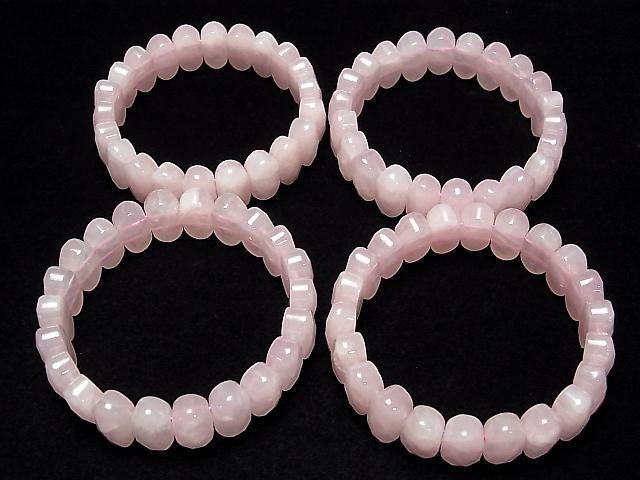 【動画】ローズクォーツAA++ 2つ穴オーバルカット16×9×7mm 1連(バングルブレス) サムネイル4